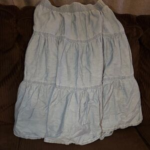 Cat & Jack Soft Blue Tiered Midi Skirt